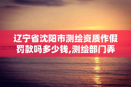 遼寧省沈陽市測繪資質(zhì)作假罰款嗎多少錢,測繪部門弄虛作假有罪嗎。