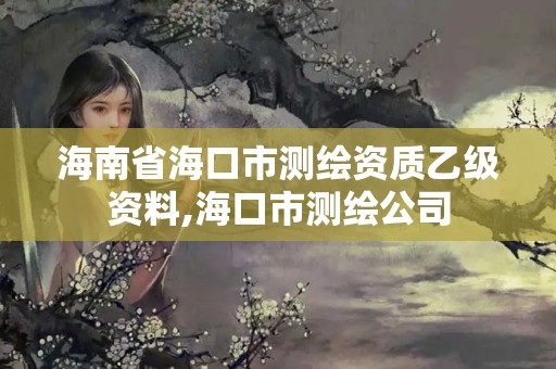 海南省海口市測繪資質乙級資料,海口市測繪公司