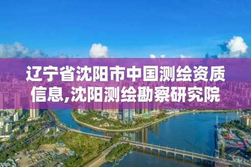 遼寧省沈陽(yáng)市中國(guó)測(cè)繪資質(zhì)信息,沈陽(yáng)測(cè)繪勘察研究院有限公司