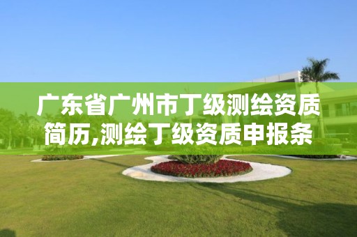 廣東省廣州市丁級測繪資質(zhì)簡歷,測繪丁級資質(zhì)申報條件