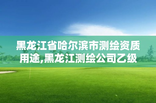 黑龍江省哈爾濱市測(cè)繪資質(zhì)用途,黑龍江測(cè)繪公司乙級(jí)資質(zhì)