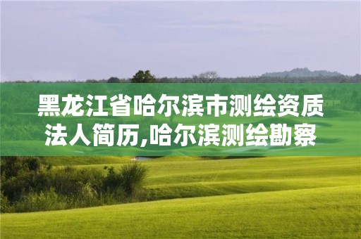 黑龍江省哈爾濱市測繪資質法人簡歷,哈爾濱測繪勘察研究院怎么樣