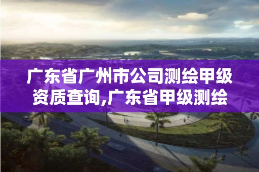 廣東省廣州市公司測繪甲級資質(zhì)查詢,廣東省甲級測繪資質(zhì)單位有多少