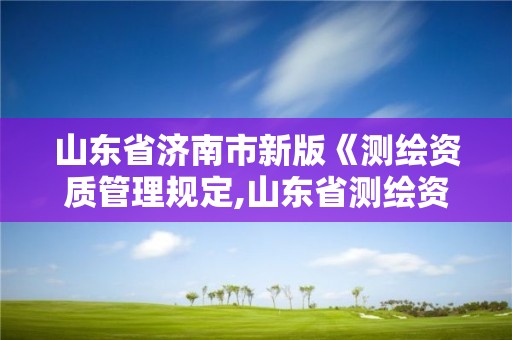 山東省濟南市新版《測繪資質管理規定,山東省測繪資質專用章圖片