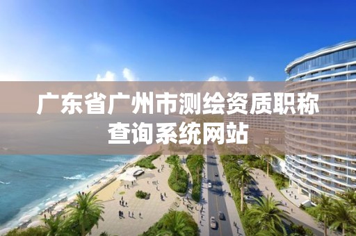 廣東省廣州市測繪資質職稱查詢系統網站