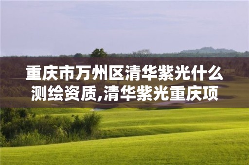 重慶市萬州區(qū)清華紫光什么測繪資質,清華紫光重慶項目進度。