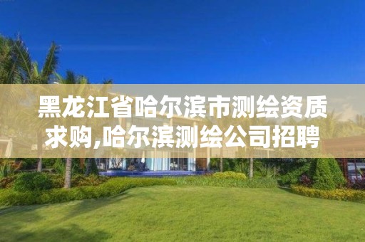 黑龍江省哈爾濱市測繪資質求購,哈爾濱測繪公司招聘