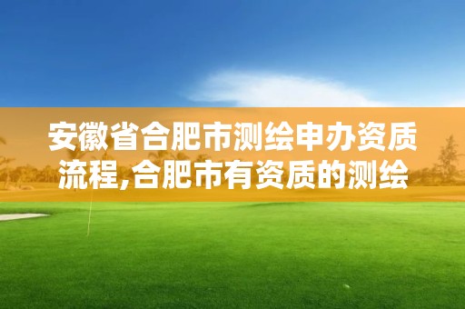 安徽省合肥市測繪申辦資質流程,合肥市有資質的測繪公司