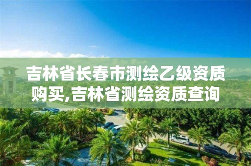 吉林省長(zhǎng)春市測(cè)繪乙級(jí)資質(zhì)購(gòu)買,吉林省測(cè)繪資質(zhì)查詢