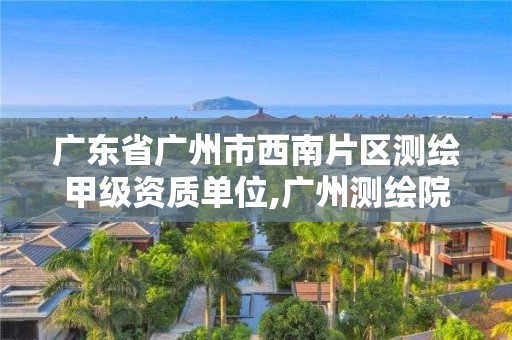 廣東省廣州市西南片區測繪甲級資質單位,廣州測繪院是什么單位。