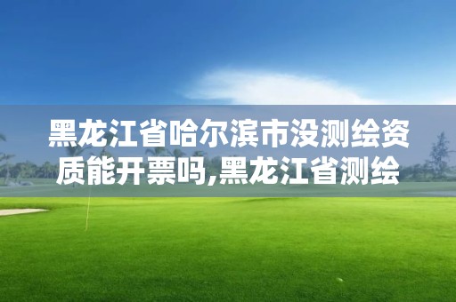 黑龍江省哈爾濱市沒(méi)測(cè)繪資質(zhì)能開(kāi)票嗎,黑龍江省測(cè)繪資質(zhì)延期通知。