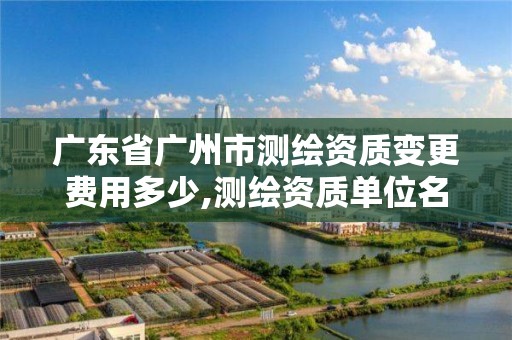 廣東省廣州市測繪資質變更費用多少,測繪資質單位名稱變更