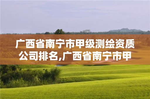 廣西省南寧市甲級測繪資質(zhì)公司排名,廣西省南寧市甲級測繪資質(zhì)公司排名第幾