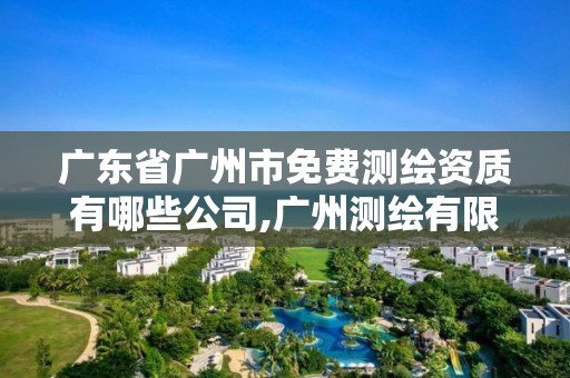 廣東省廣州市免費測繪資質有哪些公司,廣州測繪有限公司