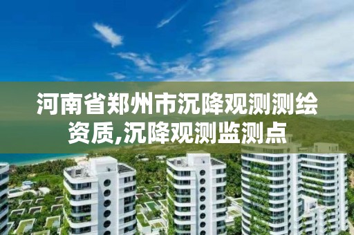 河南省鄭州市沉降觀測測繪資質,沉降觀測監測點