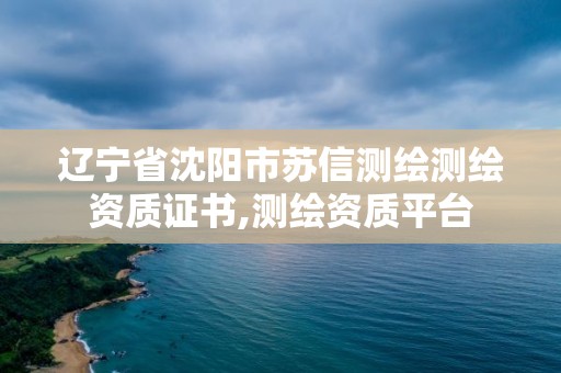 遼寧省沈陽市蘇信測繪測繪資質證書,測繪資質平臺