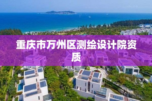 重慶市萬州區測繪設計院資質