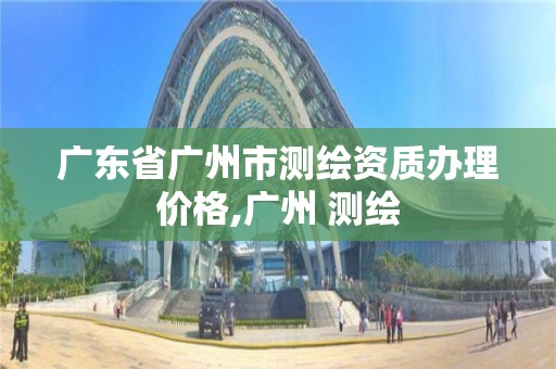 廣東省廣州市測繪資質辦理價格,廣州 測繪