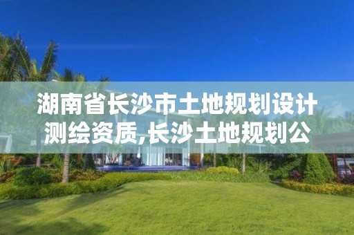 湖南省長沙市土地規劃設計測繪資質,長沙土地規劃公司