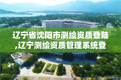 遼寧省沈陽市測繪資質登陸,遼寧測繪資質管理系統登錄