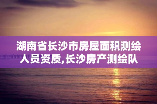 湖南省長沙市房屋面積測繪人員資質,長沙房產測繪隊