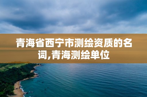 青海省西寧市測繪資質的名詞,青海測繪單位