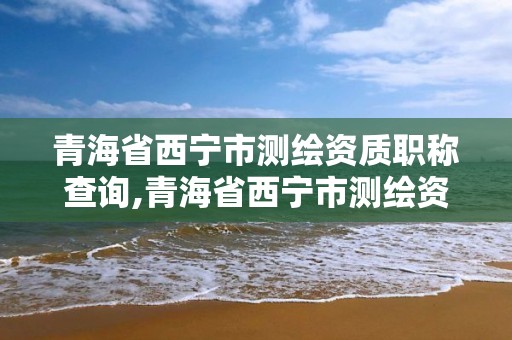 青海省西寧市測繪資質職稱查詢,青海省西寧市測繪資質職稱查詢網