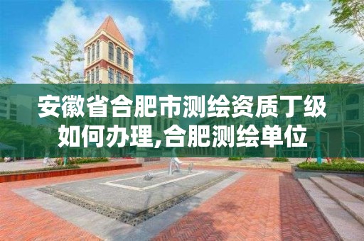 安徽省合肥市測繪資質丁級如何辦理,合肥測繪單位