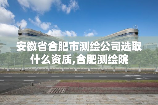 安徽省合肥市測繪公司選取什么資質,合肥測繪院