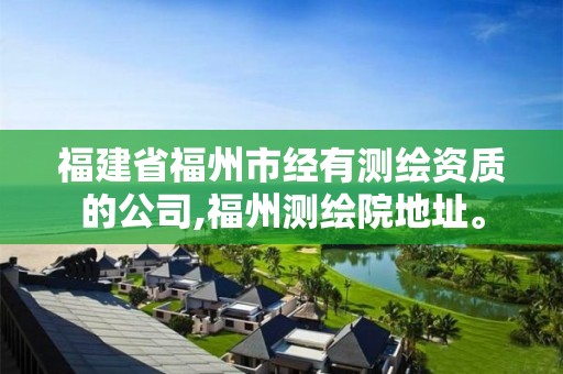 福建省福州市經有測繪資質的公司,福州測繪院地址。