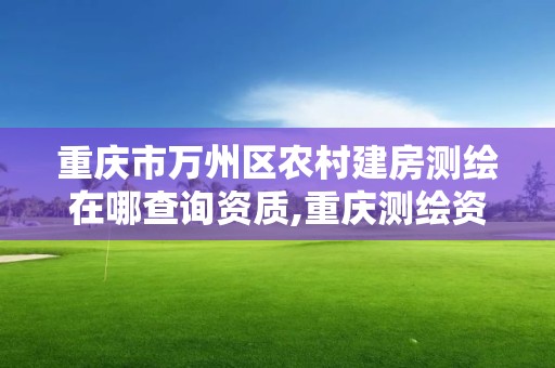 重慶市萬州區農村建房測繪在哪查詢資質,重慶測繪資質辦理