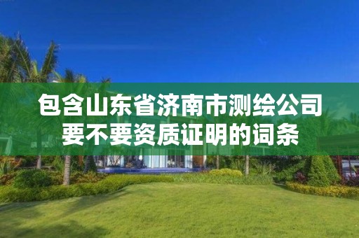 包含山東省濟南市測繪公司要不要資質證明的詞條