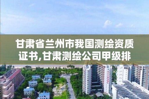 甘肅省蘭州市我國測繪資質(zhì)證書,甘肅測繪公司甲級排名