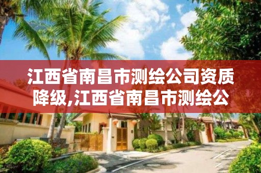 江西省南昌市測繪公司資質降級,江西省南昌市測繪公司資質降級公示