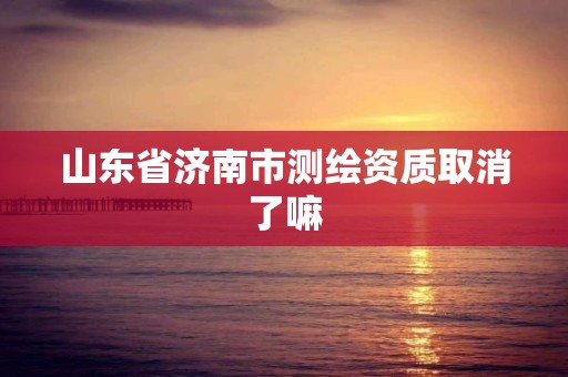 山東省濟南市測繪資質取消了嘛