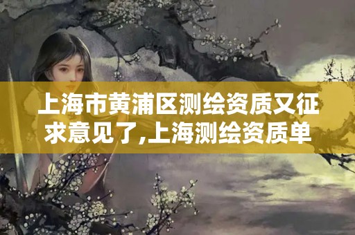 上海市黃浦區(qū)測繪資質(zhì)又征求意見了,上海測繪資質(zhì)單位。