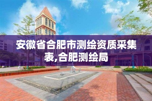 安徽省合肥市測繪資質采集表,合肥測繪局