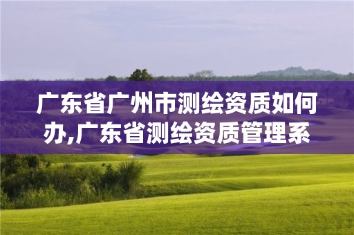 廣東省廣州市測繪資質如何辦,廣東省測繪資質管理系統