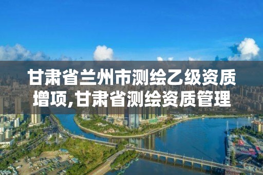 甘肅省蘭州市測繪乙級資質增項,甘肅省測繪資質管理平臺