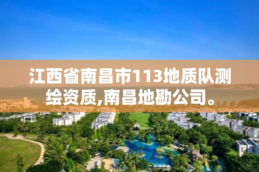 江西省南昌市113地質(zhì)隊(duì)測繪資質(zhì),南昌地勘公司。