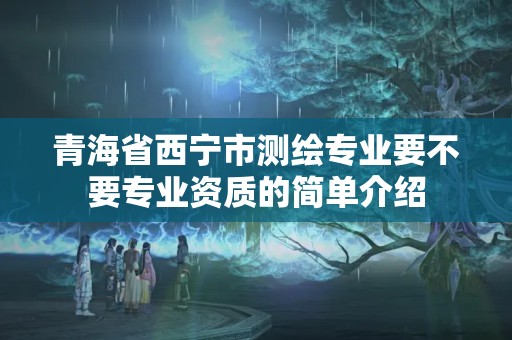 青海省西寧市測(cè)繪專業(yè)要不要專業(yè)資質(zhì)的簡(jiǎn)單介紹