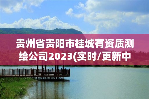 貴州省貴陽市桂城有資質測繪公司2023(實時/更新中)