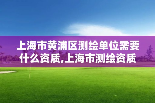 上海市黃浦區測繪單位需要什么資質,上海市測繪資質單位名單