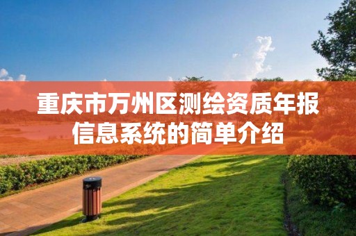 重慶市萬州區測繪資質年報信息系統的簡單介紹