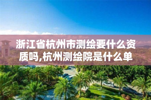 浙江省杭州市測繪要什么資質(zhì)嗎,杭州測繪院是什么單位