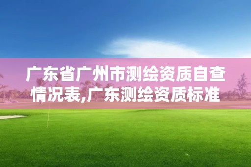 廣東省廣州市測繪資質自查情況表,廣東測繪資質標準