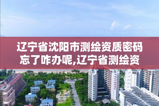 遼寧省沈陽市測繪資質密碼忘了咋辦呢,遼寧省測繪資質延期。