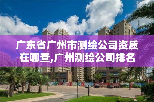 廣東省廣州市測繪公司資質在哪查,廣州測繪公司排名名單