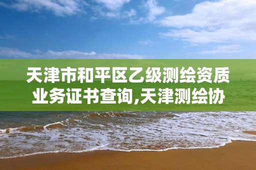 天津市和平區乙級測繪資質業務證書查詢,天津測繪協會。