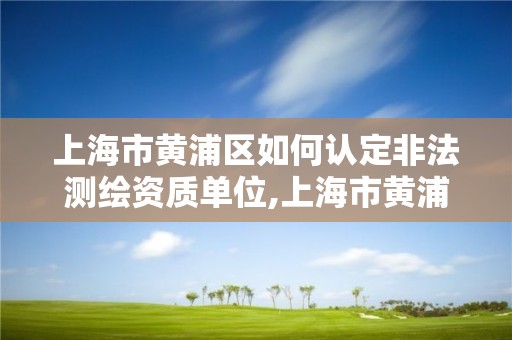 上海市黃浦區如何認定非法測繪資質單位,上海市黃浦區如何認定非法測繪資質單位。